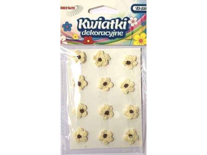 BREWIS Blomster 18mm K18-2 ecru Brewis