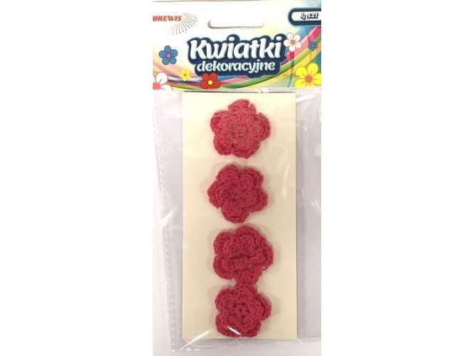 BREWIS Blomster 35mm K35-2 mørk rosa Brewis