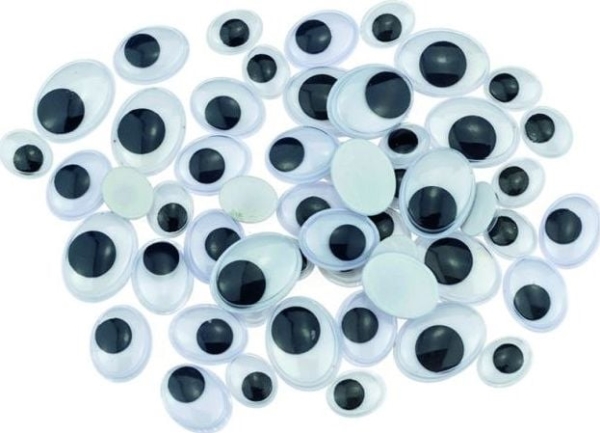 Brewis Bewegliche Augen Ro5 - 10, 13, 12Mm, 54 Stk. Oval