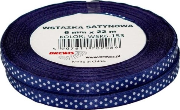 Satin prickband marinblå 6 mm x 22 m 2 st | Skola & Hobby - Festdekorera - Presentinslagning | GameStuff