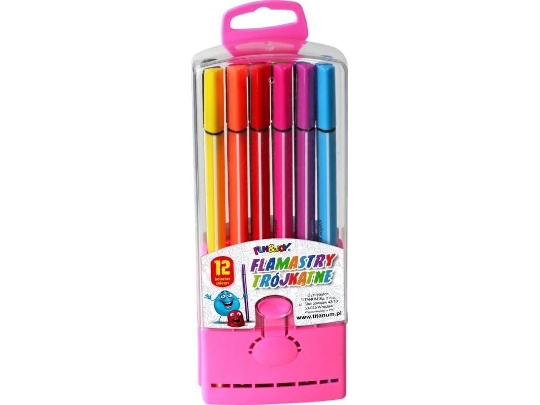 Titanum Dreieckige Marker Fun&Ampjoy 12 Farben Etui Titanum