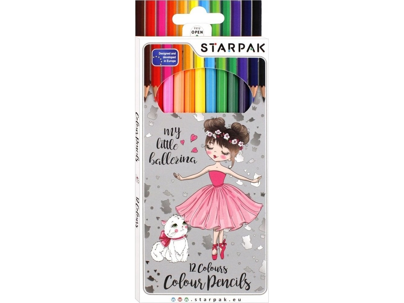 Starpak Skolpennor kritor 12 st ballerina | Skola & Hobby - Solida färger - Färgkritonger för skolanvändning | GameStuff