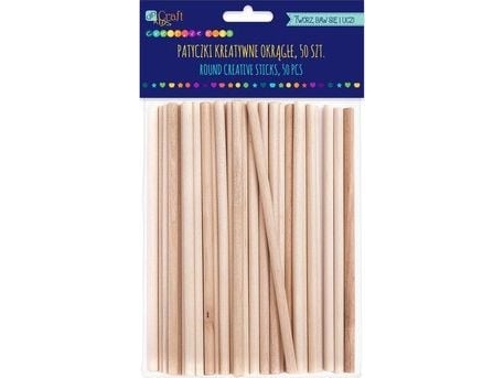 Dp Craft Kreative Pinde Dpcraft Rund Natur 15Cm 50Stk Dalprint