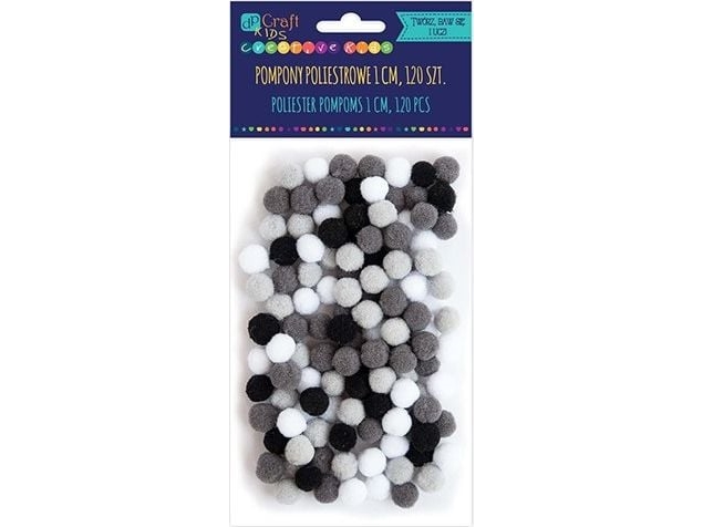 DP Craft Polyester pomponger DPCRRAFT 1cm mix vit och svart 120st Dalprint | Leksaker - Kreativitet - Sy, Sticka & Broderi | GameStuff