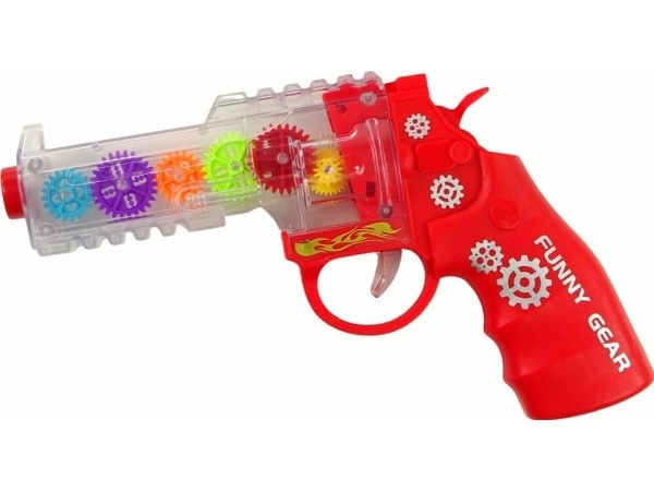 LeanToys Pistol Färgade lampor Ljud Röd | Leksaker - Rollek - Blaster och leksaksvapen | GameStuff
