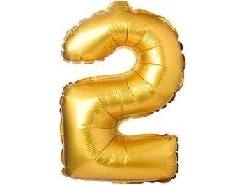 Arpex Ballon Folie Tal "2" Guld 71 Cm (28")