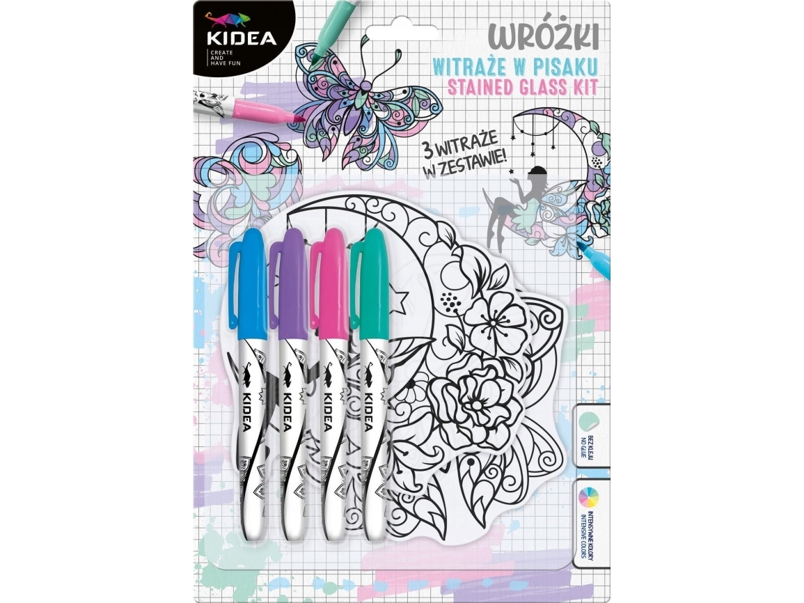 Derform Zest Kreat Witrazki 3Ark Piski 4Kol Kidea