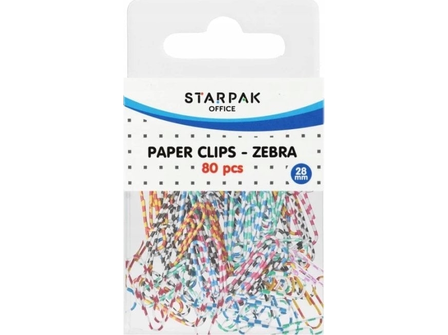Starpak Spinacz Mit Zebra 80Szt Büro Stk Set 24/144
