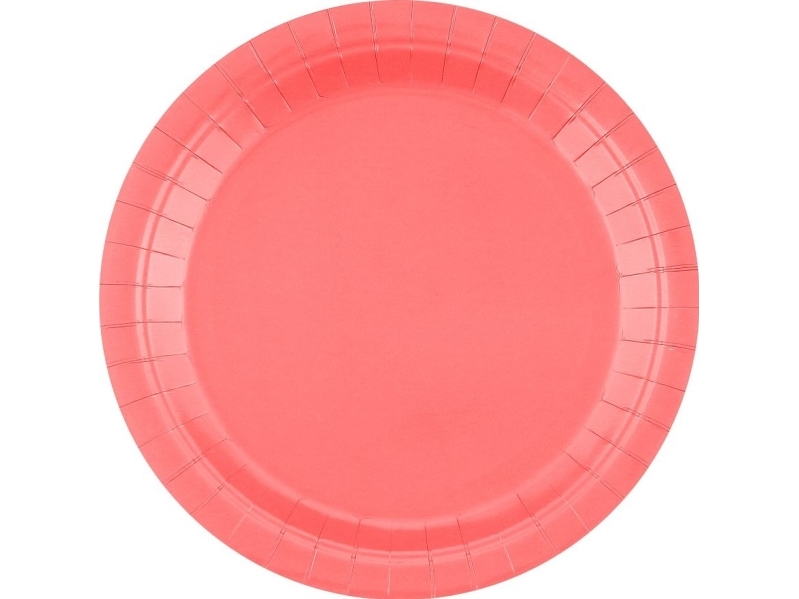Rosa pappersassietter 23 cm - 14 st | Catering - Engångsservis - Tallrikar | GameStuff