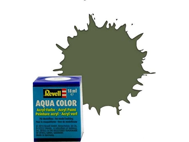 Revell 36361 Aquafärg olivgrön (silkesmatt) färgkod: 361 RAL färgkod: 6003 burk 18 ml (36361) | Cement & Murbruk | GameStuff