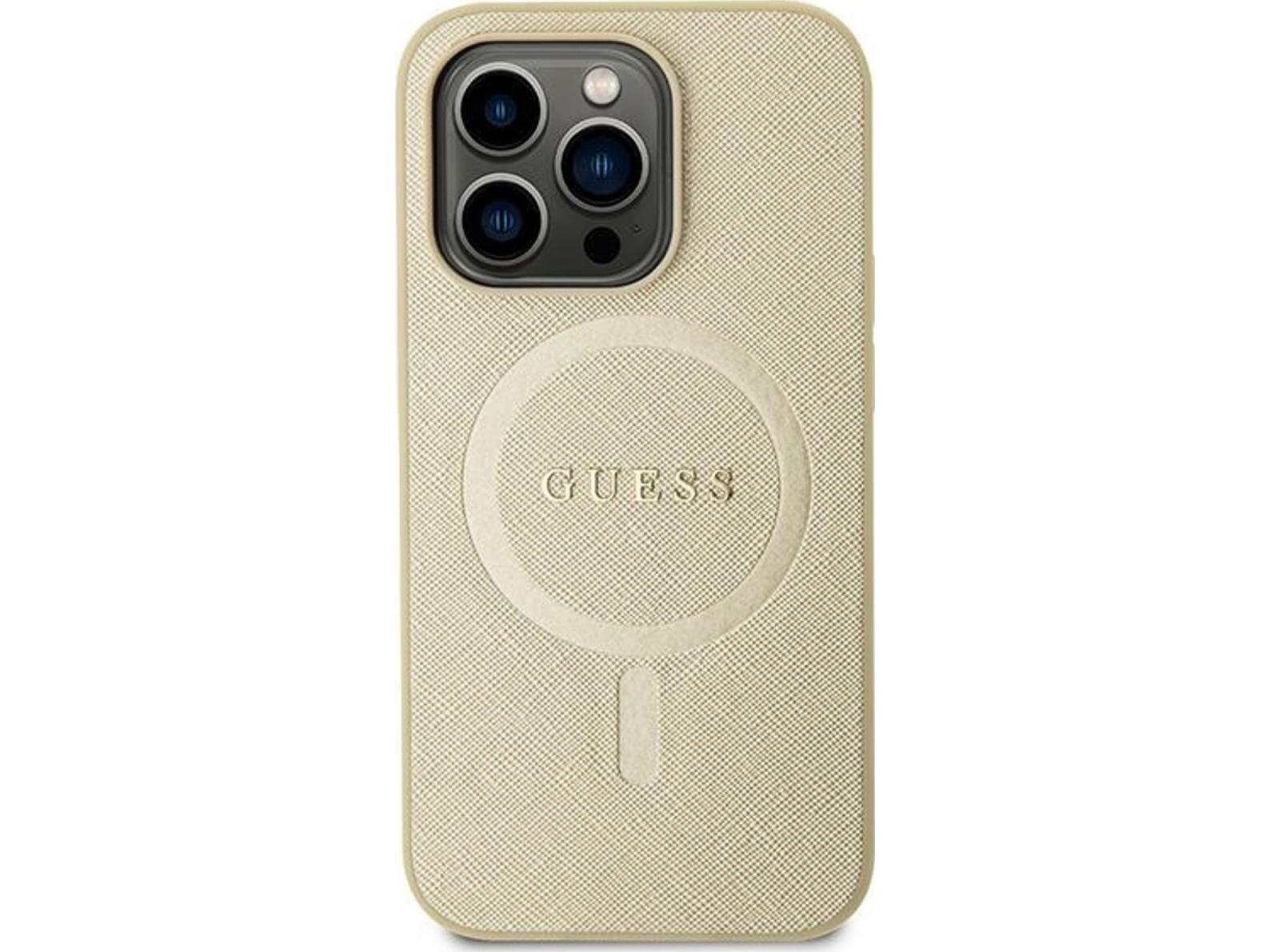 Guess Guhmp15mpsahmcb Hardcase Iphone 15 Plus 6.7" - Guld/Guld Saffiano Magsafe