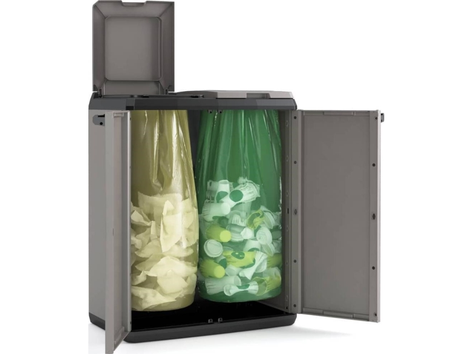 Keter avfallskvarn Split Basic, grå-svart, 85 cm | Köksutrustning - Hushålls tillbehör - Sopsortering | GameStuff