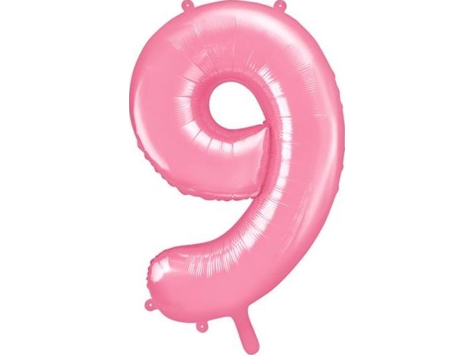 Rosa Zahlenballons, 86 Cm