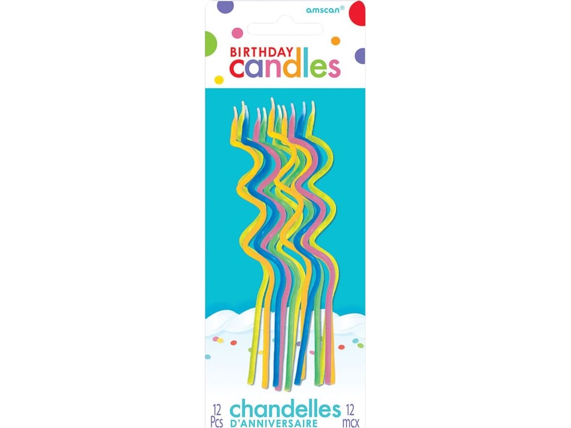AMSCAN Spiral fødselsdagslys - 12 stk universal