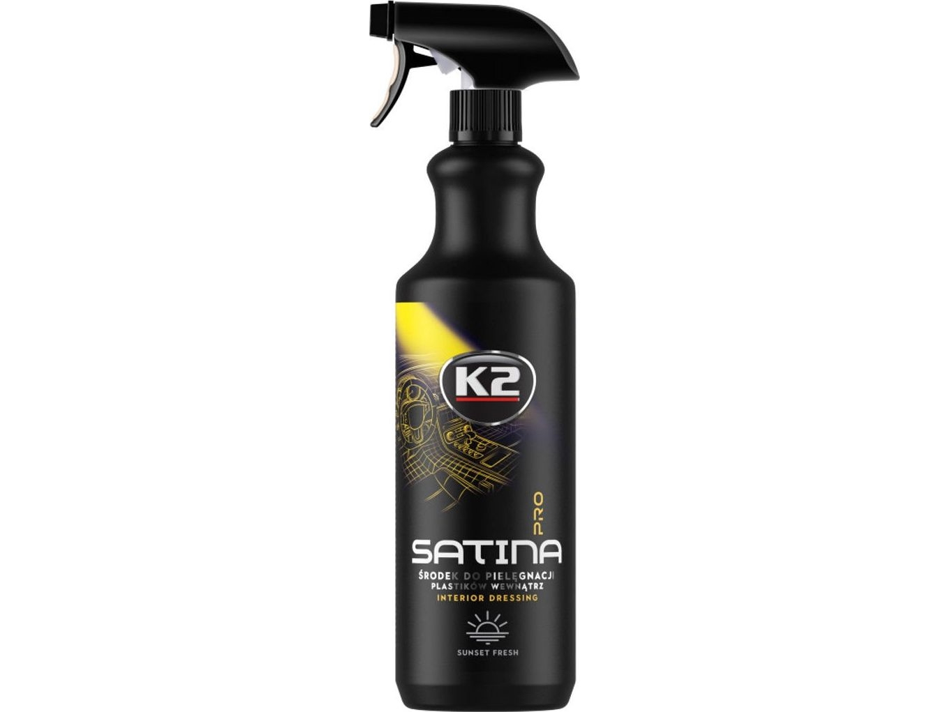 K2 Satina PRO interiørpleje mat cockpit Sunset Fresh 1000 ml universal