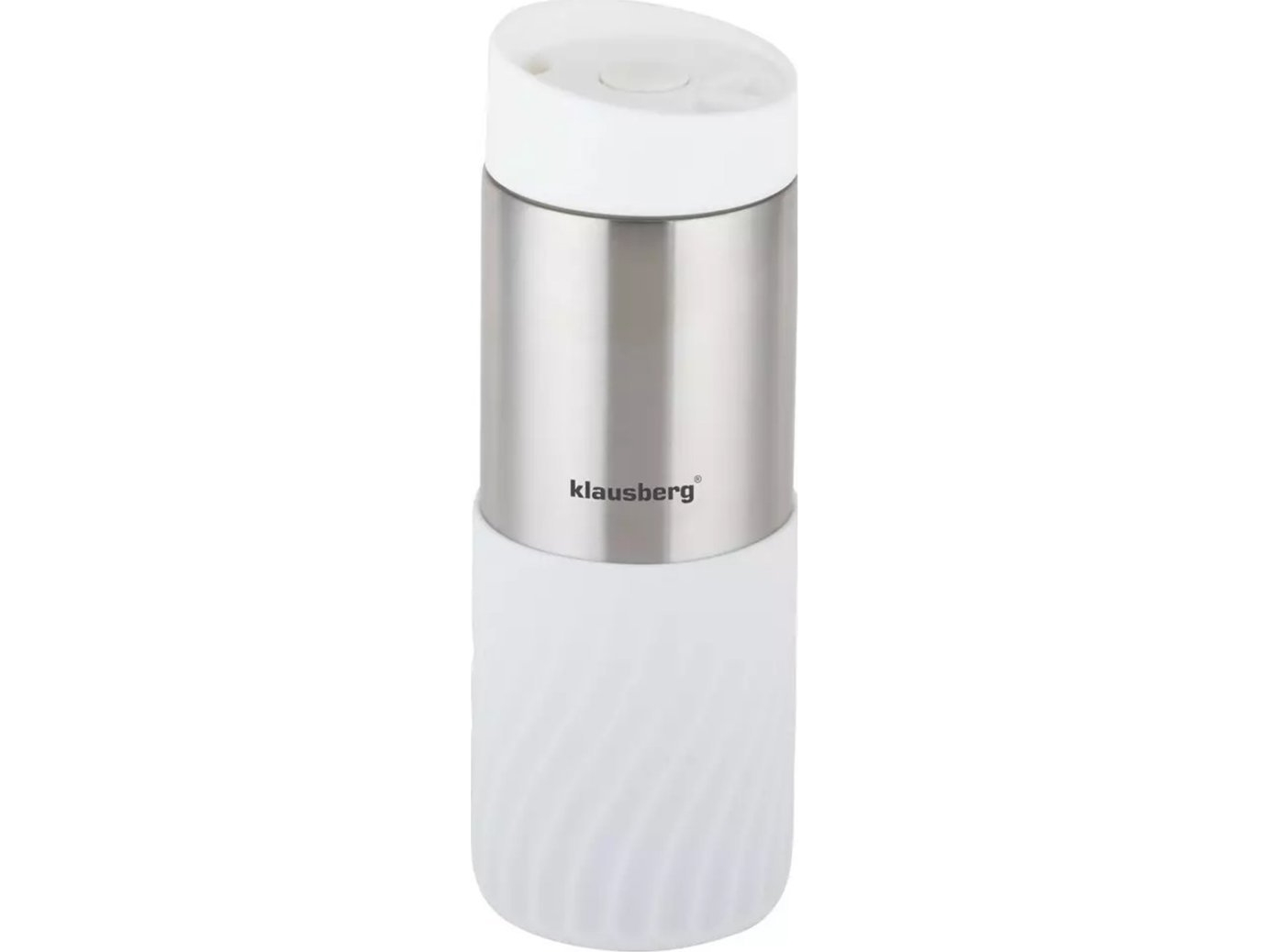 Termo Puodelis 400Ml Stal Nierdzewna 18/8 Klausberg Baltas Kb-7635