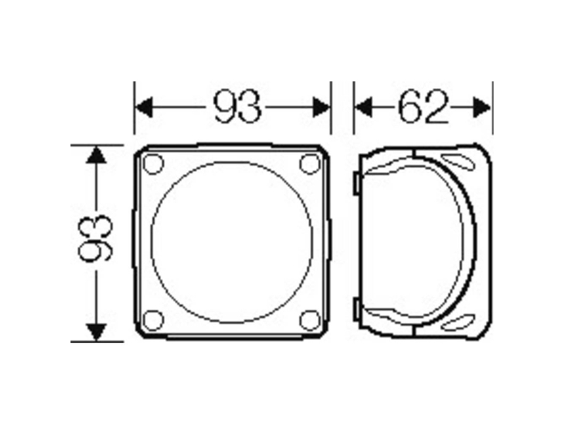 Hensel 62000335 Kytkentärasia (L x S) 93,00 mm x 93,00 mm 1 kpl