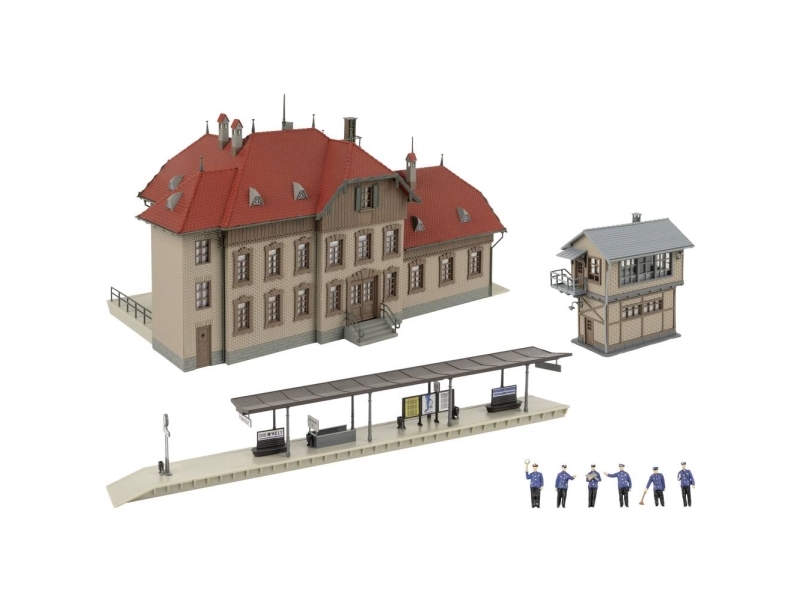 Faller 190035 H0 Action set Pasendorf järnvägsstation | Hobby - Modelljärnväg - Skala H0 | GameStuff