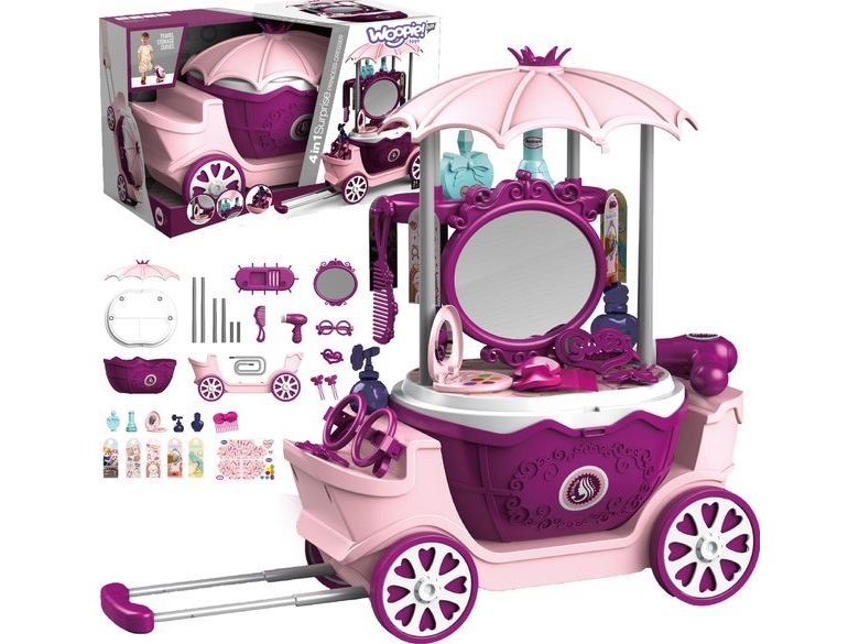 Woopie Beauty Salon pyörätuoli WC-vaunu 31 Acc. 4in1 Lumarko!