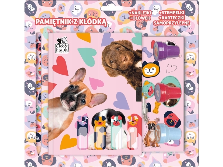 Diary With Padlock And Stamps + Cleo And Frank Utensil Set 40 |