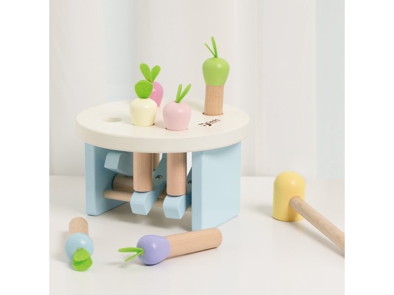 Classic World Medinė Žaislas Užuot Pataikė Morką su Plaktuku 8 el.