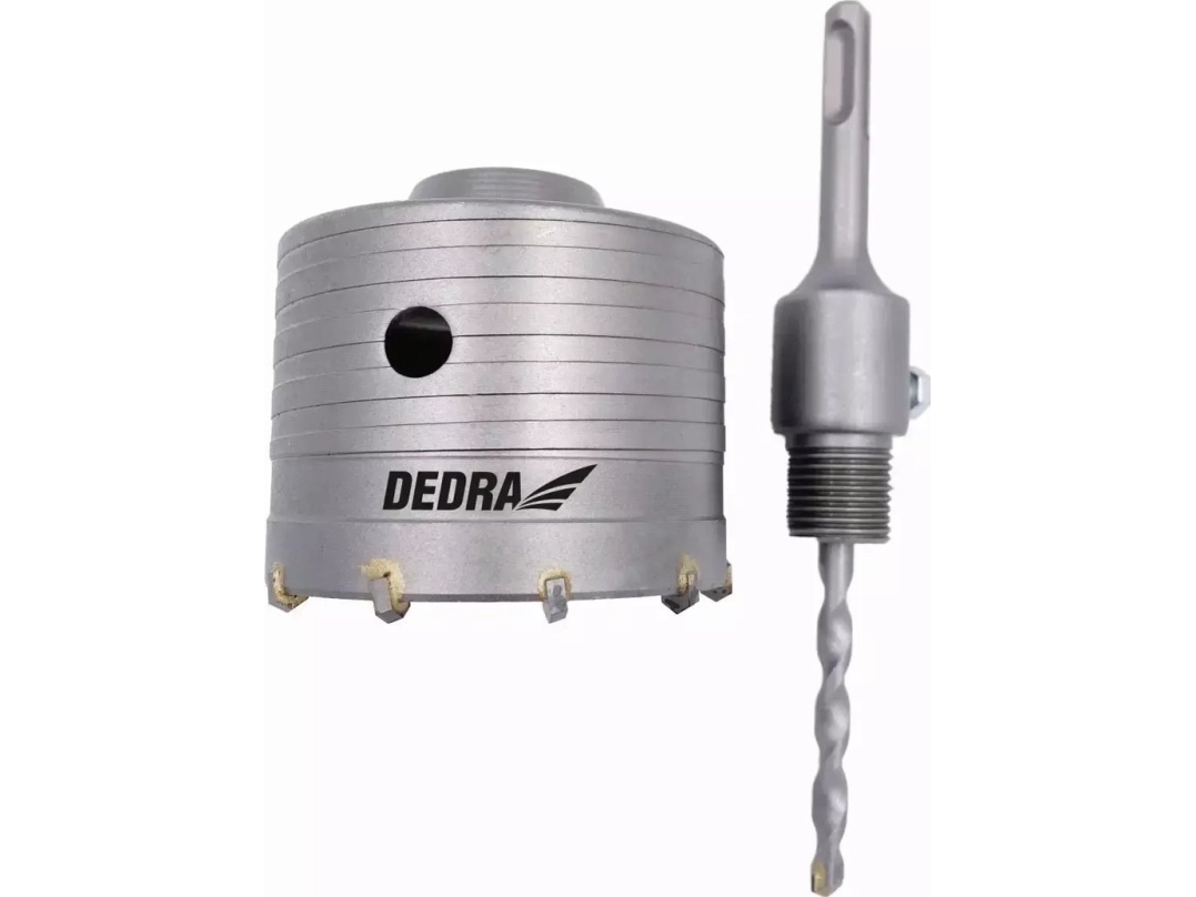 Dedra 120mm HM-ydinporanterä SDS+-varrella varustettuna