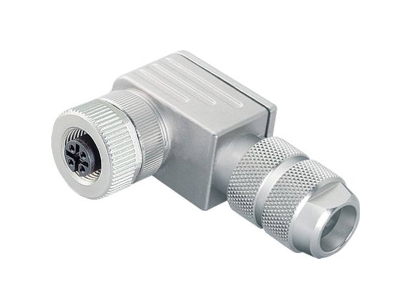 Binder 99 1432 824 04-20 Sensor-, Aktuator-Stik, M12 Tilslutning, Vinklet Pol-Tal (Rj): 4 1 Stk