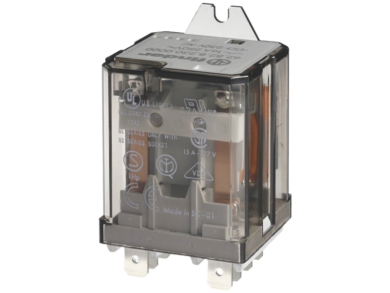 Finder 62.82.9.012.4300 Stikrelæ 12 V/Dc 16 A 2 X Sluttekontakt 1 Stk