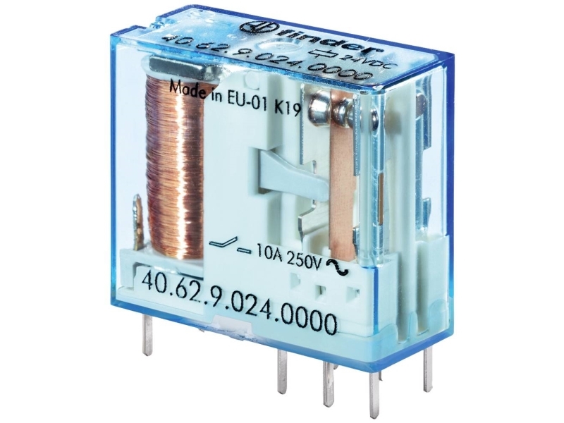 Finder 40.62.9.110.0000 Printrelæ 110 V/Dc 10 A 2 X Omskifter 1 Stk Piece