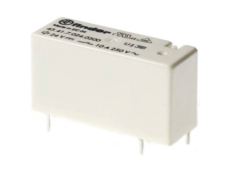 Finder 43.41.7.005.0000 Printrelæ 5 V/Dc 10 A 1 X Skiftekontakt 1 Stk Piece