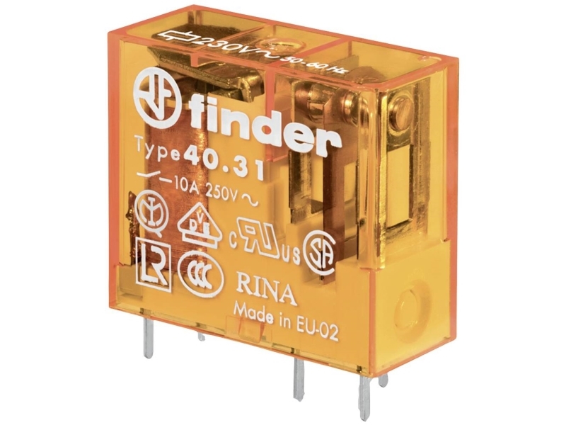 Finder 40.31.9.024.0000 Printrelæ 24 V/Dc 12 A 1 X Skiftekontakt 1 Stk