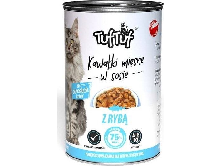 Bult Tuf Tuf Karma Dla Kota Kawałki Mięsne Z Rybą 415G