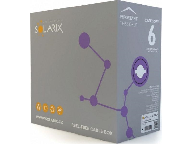 Solarix - Bulkkabel - 305 M - Utp - Cat 6 - Grå