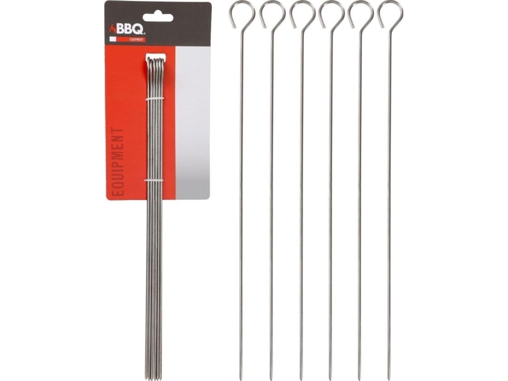 BBQ-SPETT 6ST LÄNGD 35,5CM ROSTFRITT STÅL | Trädgården - Eldstad - Gillargaller | GameStuff