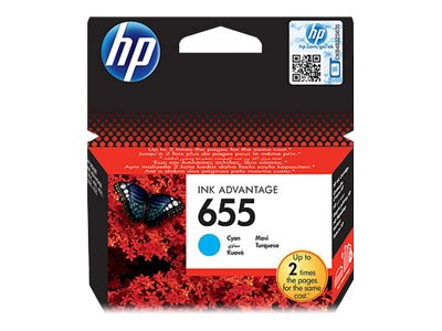 Hp 655 - Dye-Based Cyan - Original - Tintenpatrone - Für Deskjet Ink Advantage 4615, Ink Advantage 4625, Ink Advantage 5525, Ink Advantage 6525 (Cz11