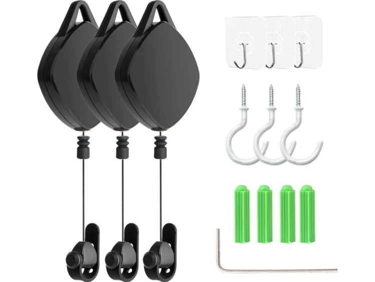 Strado 3 kappaletta kaapelin ripustuskoukkuja VR-lasit