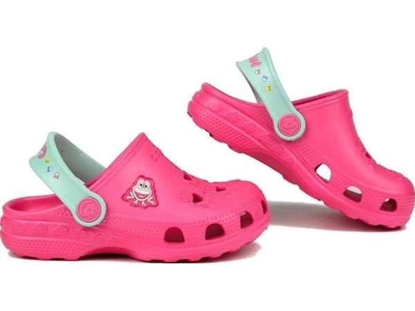 Coqui Clogs Sandaler Flip Flops Til Børn Coqui Little Frog Fuchsia-Mint 8701-100-3644A/8701-100-3644 20-21