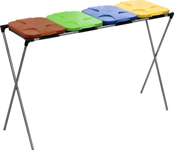 Affaldsstativ til 4 affaldsposer til sortering GEKO