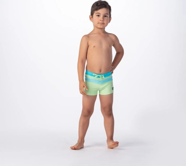 Aquawave Kinder Aquawave Tahu Kids Paradies Grün/Blau Strahlen Schwimmen Boxer Größe 134