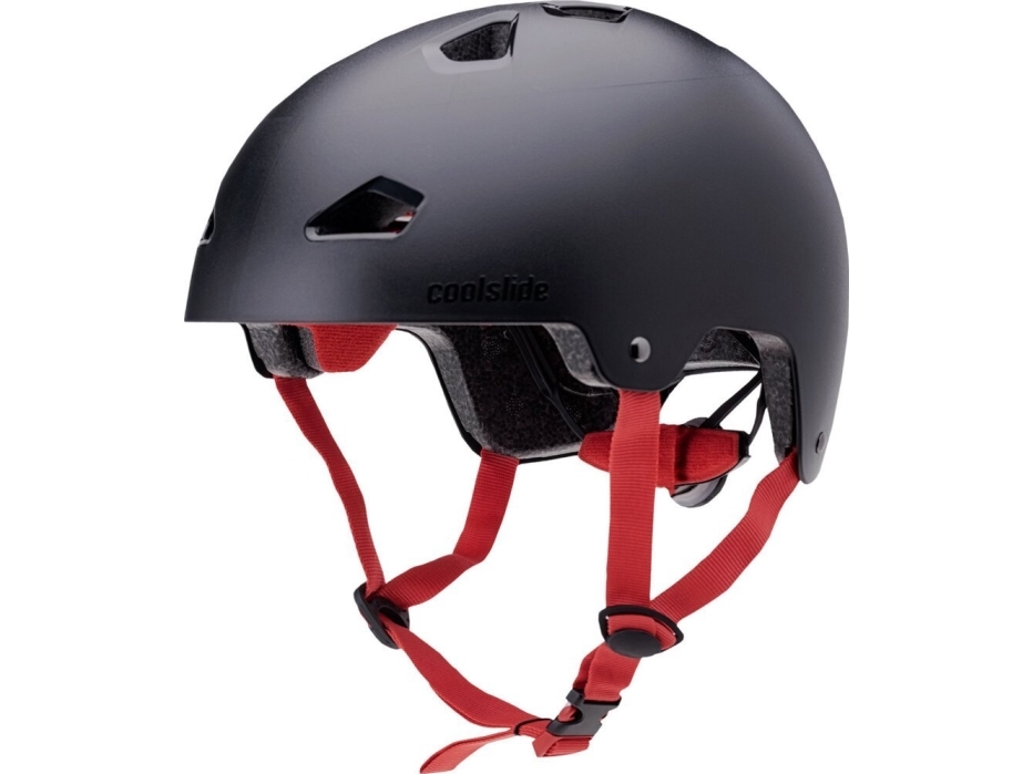 CoolSlide Børnecykelhjelm til rulleskøjter skateboard løbehjul Coolslide Nuts sort størrelse L