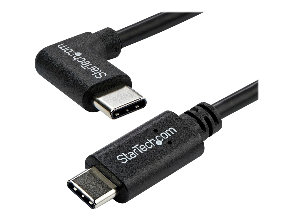 Startech.Com Right Angle Usb-C Cable - 1M / 3 Ft - Reversible - M/M - Usb Type C Cable - Usb-C Charge Cable - Usb C To Usb C Cable (Usb2cc1mr) - Usb-