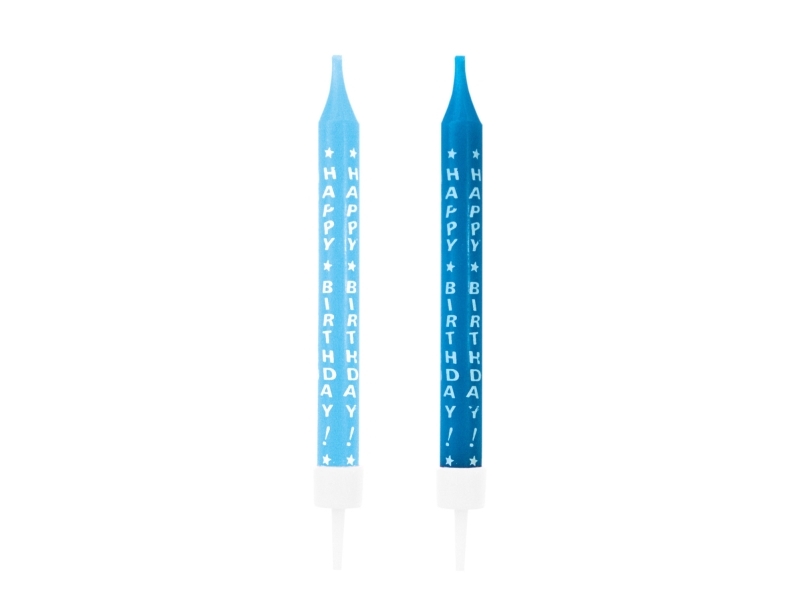 Amscan Blue Happy Birthday Kerzen 10 Stück (Gxp-629801)