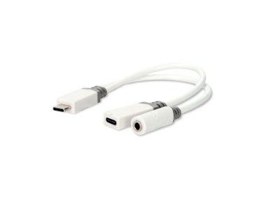 Nedis Ccbw64922wt01, 0,1 M, Usb Typ-C, Usb Type-C + 3.5Mm, Männlich, Männlich/Weiblich, Gerade