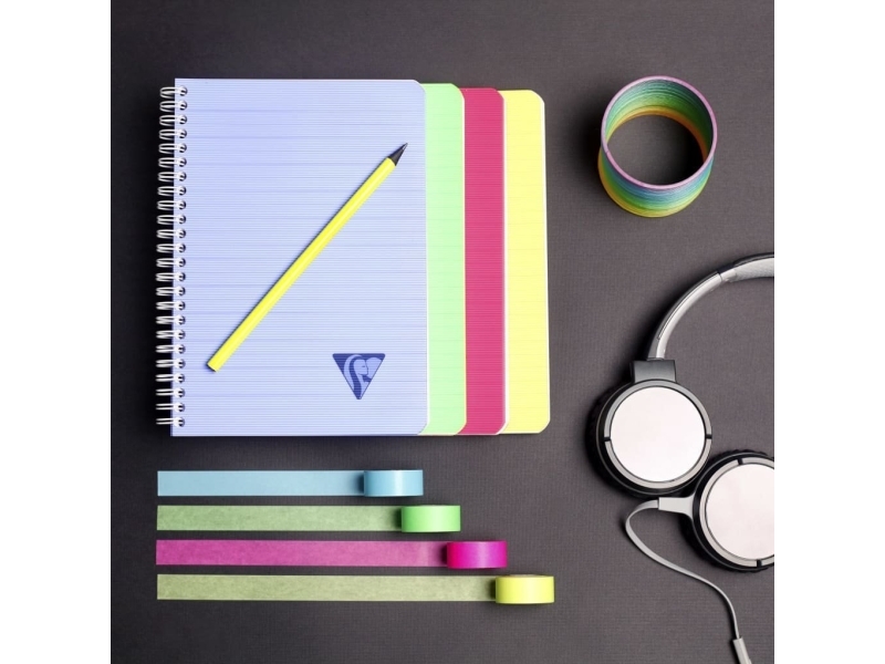 Clairefontaine Linicolor Notesbog A5, 90 Linjerede Sider