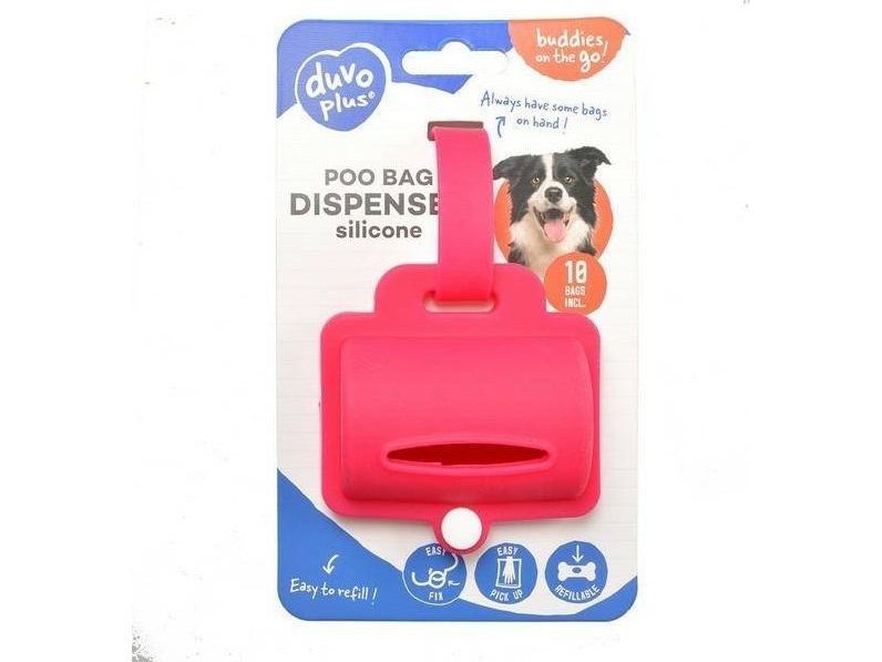 Duvo+ Duvo+ Dispenser til hundelorteposer Pink + poser