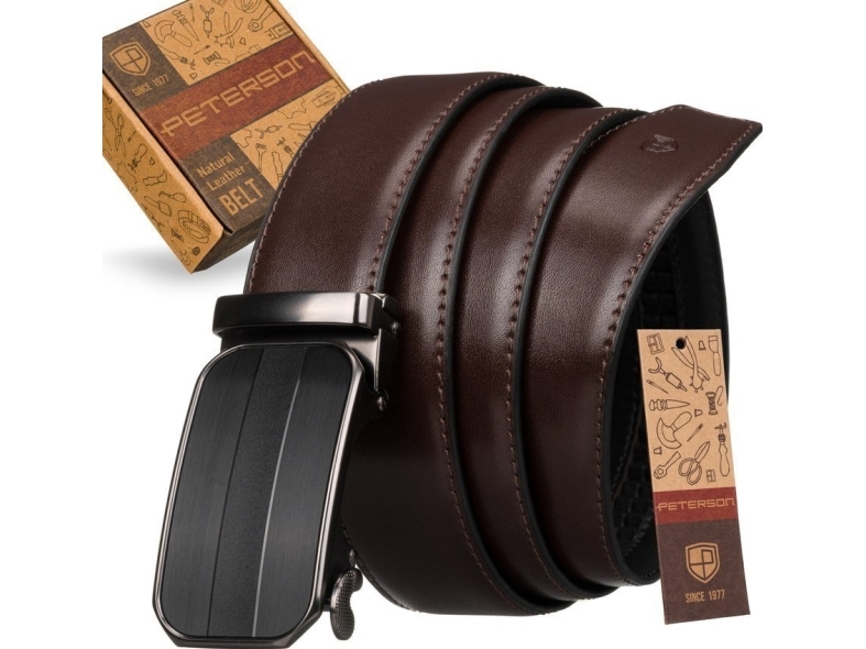 Peterson Elegant Lumarko automatisk bælte i naturlæder!