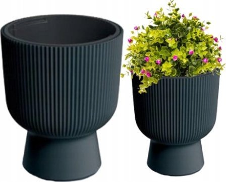 Prosperplast Blomsterpotte i plast med indsats antracit Milly 24x30 cm
