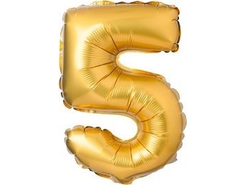 Arpex Folieballon Cyfer “5” Guld 71 Cm (28")