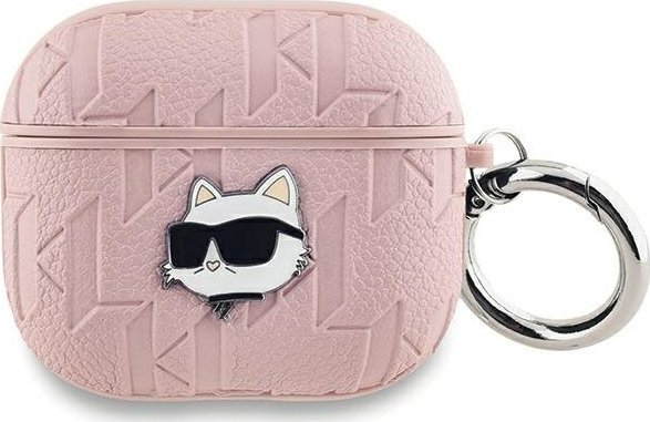 Karl Lagerfeld Karl Lagerfeld Kla3pgchpp Airpods 3 Abdeckung Różowy/Rosa Monogramm Choupette Kopf