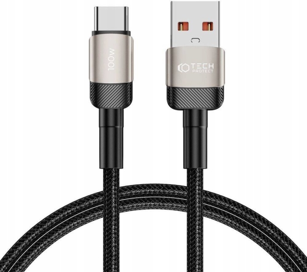 Usb-Kabel Tech-Protect Usb-C Til Usb-C, 1 M, Sort (5906203690749)